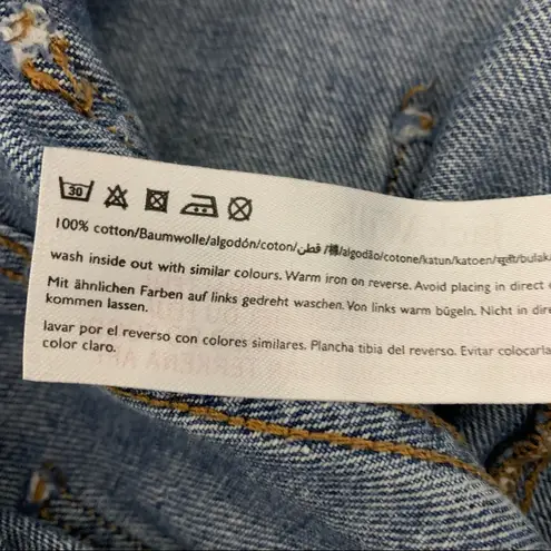 Jack Wills High Rise Released Hem Denim Shorts Size 6