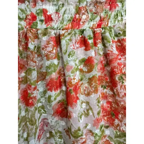 MISA Los Angeles Palma Mini Skirt, Valencia Floral Red & Green | Size M