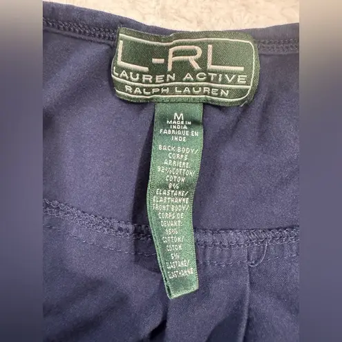 Ralph Lauren Tank Top Womens Large Dark Blue Sleeveless Stretch Cotton Preppy Size M