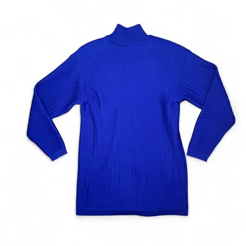 Classiques Petites XS Blue Half Zip Tunic Sweater 100% Extrafine Merino Wool Size undefined