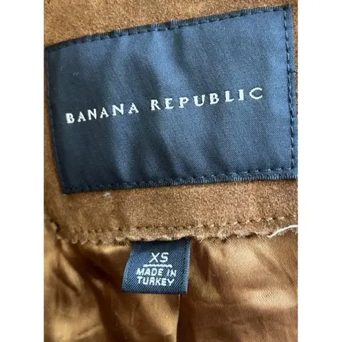 Banana Republic Vintage  Penny Lane Afghan Long Tan Suede Leather Coat shearling