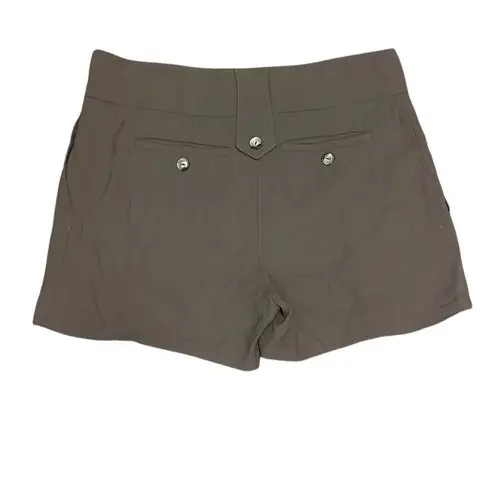 Patrizia Pepe Firenze Small IT 40 Brown High Waist Safari Pleated Shorts Pockets
