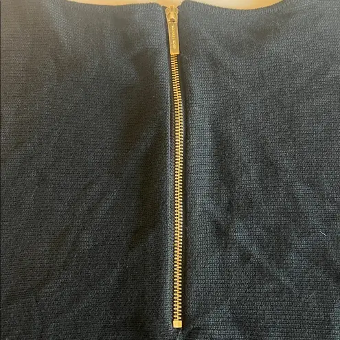 Michael Kors Sweater Tunic Exposed Zipper Black Size XL