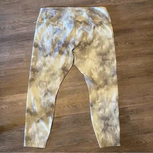 Simply Vera Grey White Tie Dye Leggings Size 2X