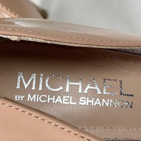 Michael Shannon MICHAEL by Beige Patent Leather Pointed Toe Stiletto Heels