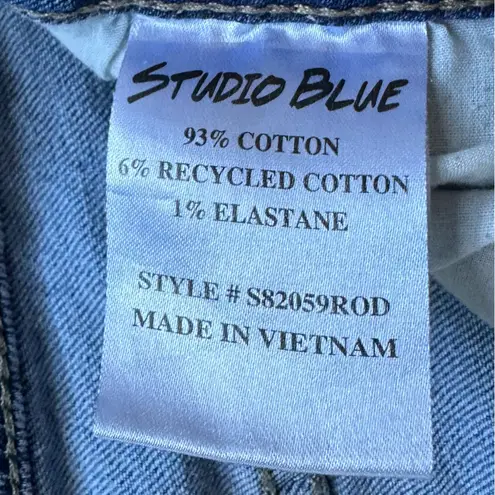 Studio Blue  Distressed Blue Straight Leg Jeans Size 30