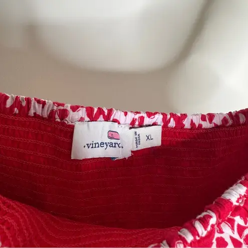 Vineyard Vines  Tile Smocked Midi Dress size XL Extra Large