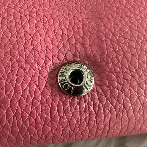 Loewe Womens Vertical Small Pink leather wallet