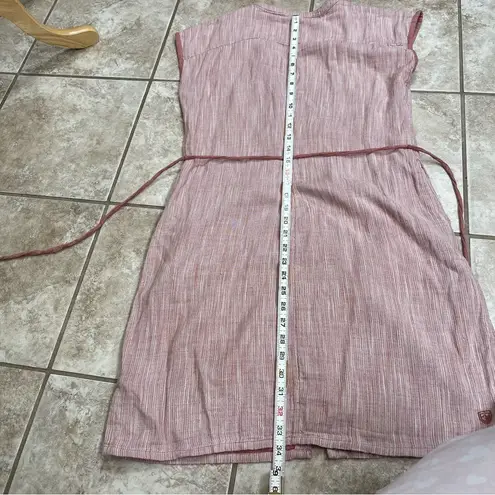 Kuhl Women’s Riviera Shirt Dress sz smal Cotton Rayon Gauze Crew Neck Cap Sleeve