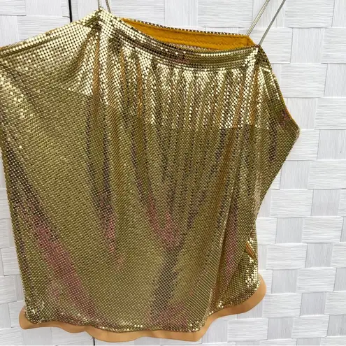 Whiting & Davis Vintage Gold Mesh Top