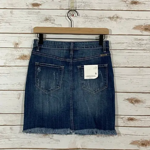 NWT KanCan Lucy High Rise Fringed Hem Mini Skirt