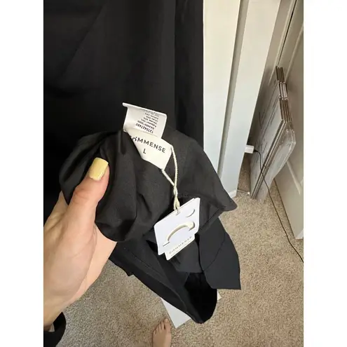 Commense Black Midi Skirt Elegant Evening Cocktail Party L Size L