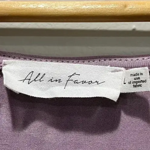 All in Favor ALL IN‎ FAVOR Side Tie Tank Top Lavender Large