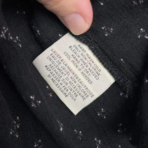 Ralph Lauren Denim & Supply Black Long Sleeve Small Print Cut Out Top