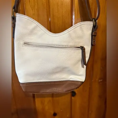 B.o.c Hobo Bag Shoulder Bag Buckle Accent Tan Cream Purse Brown