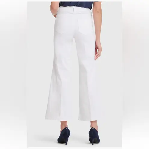 NYDJ NWT Teresa Wide Leg Ankle Jeans In Optic White SZ-10