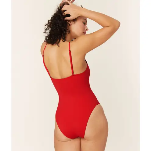 ANDIE Swim The Amalfi Eco Nylon One Piece in Cherry Red S NWT