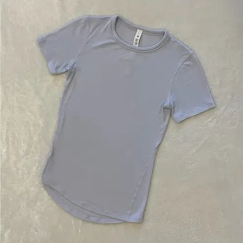 Lululemon Ribbed Modal-Cotton T-Shirt Light Purple Size 2