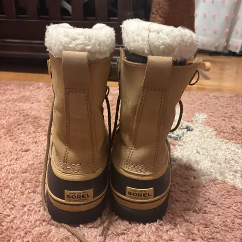 Sorel  Womens Caribou Waterproof Insulated Winter Snow Boots Sz 8 Beige NL1005-28