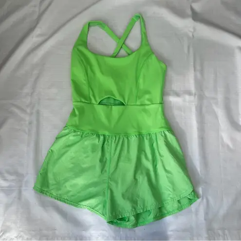 Free People Movement neon green romper size small
