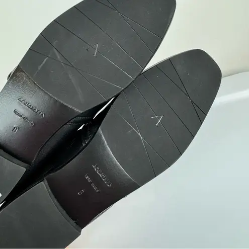 Aquatalia Revy Black Nappa Leather Loafers Sz 8