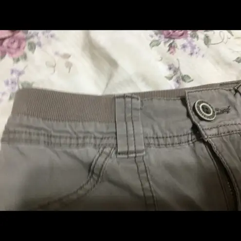 Natural Reflections Natural Reflection Khaki Lightweight High Waist Cropped Casual Capris 4