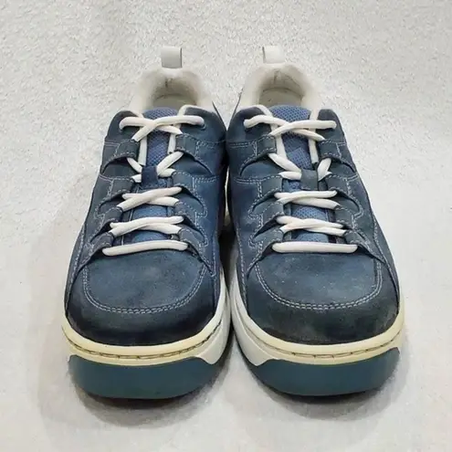 Lower East Side  Blue Suede Leather Shoes, Size 10