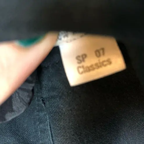 St. John High Waisted Black Denim Pants with Gold Belt Loops