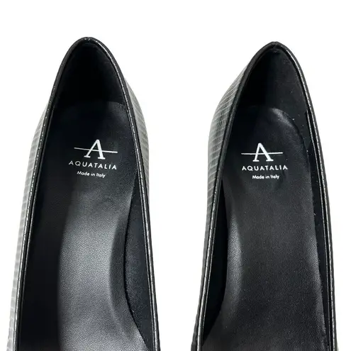 Aquatalia Rylan Weatherproof Pump Leather Heels Classic Womens Size 5.5 M