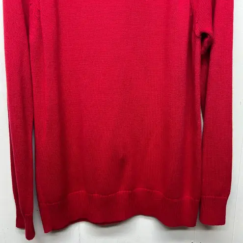 kim rogers  Cotton Red Pullover Knit Women's Sweater Size Medium Breathable