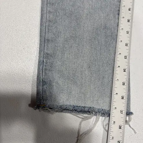 Missguided Womens Jeans Sz 2L High Rise Straight Leg Light Wash Blue Denim Pants