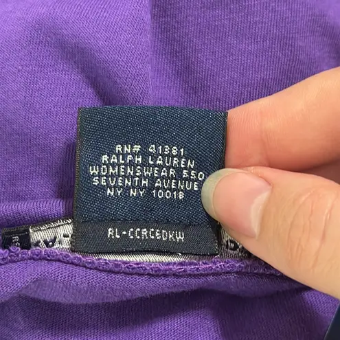 Ralph Lauren Sport Purple 3/4 Sleeve V
