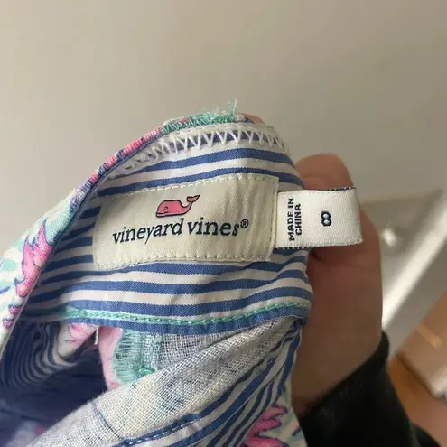 Vineyard Vines  Women’s Pineapple Bowfront Catamaran Pants Linen Cotton Spandex