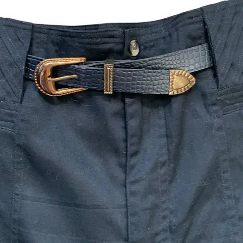 Vintage Jennifer Women Shorts Tailored High Waisted Black Pleated Deadstock Plus Size 20W