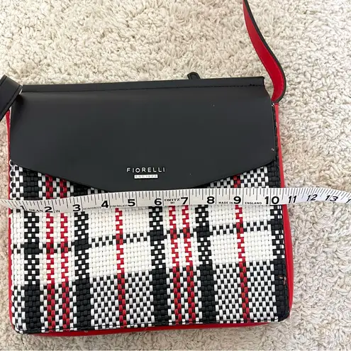 Fiorelli Black and Red Plaid Crossbody Bag