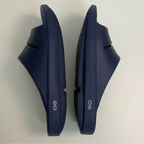 Oofos Sandals OOahh Slide Slip On Foam Comfort Support Washable Beach Blue Size 11