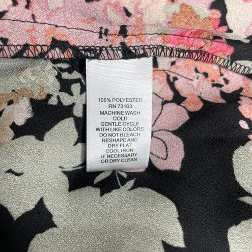 SPENSE Women's Y2K Fairy Flared Sleeve Babydoll Top Size S Black Floral S Size L