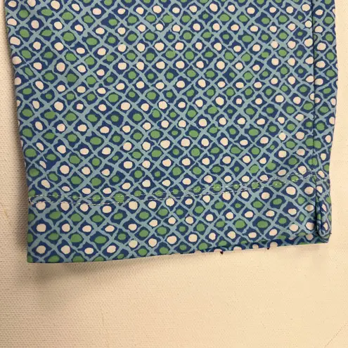 J. McLaughlin Newport Pant Catalina Cloth Blurs Greens Abstract Print Size S