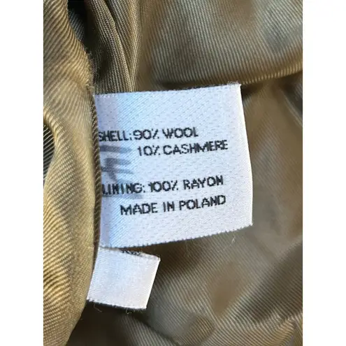 Bill Blass Vintage Loro Piana Wool Cashmere Herringbone Long Jacket Coat Size 14