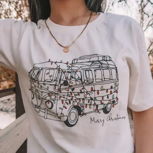 VW Volkswagen Bus Merry Christmas Graphic Tee Size undefined