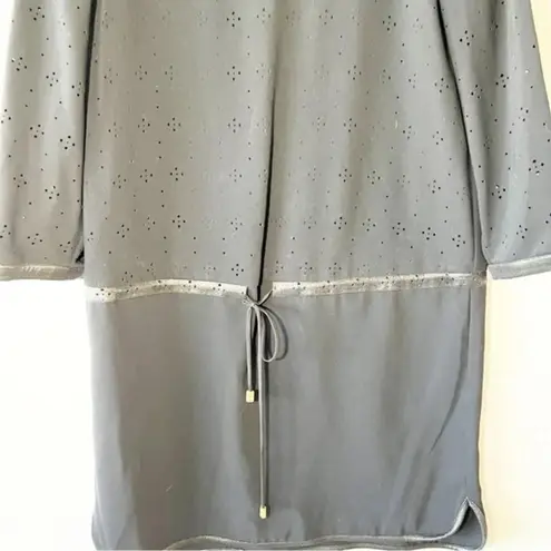 Hale Bob Drop Waist Dress Faux Leather Women’s Size M Goth Emo Punk LBD Witchy