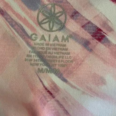Gaiam Women’s multi pastel watercolor paint pattern high waist crop leggings M
