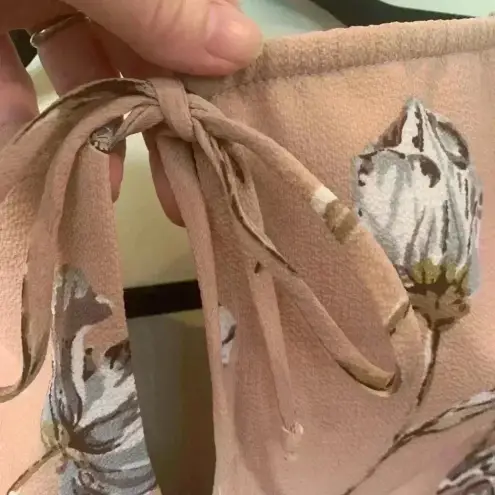 Monteau  Pink Flowered Cold Shoulder Off the Shoulder Blouse Women’s XL