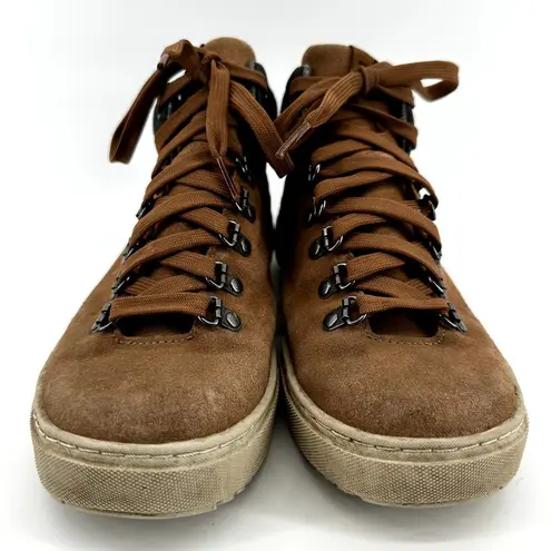 Forsake Lucie Mid Outdoor Sneakers Lace Up Waterproof Suede Black Brown 7