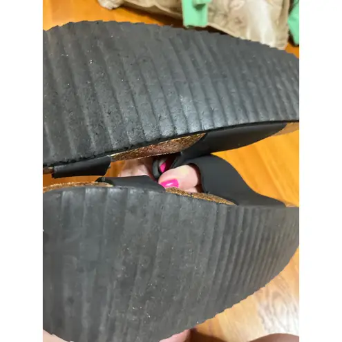 Björndal Black Double Strap Buckle Slide Sandals Comfort Casual Shoes 11