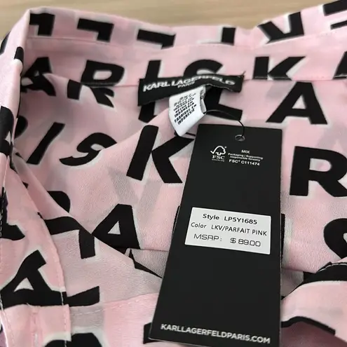 Karl Lagerfeld  Black and Pink Logo women’s  Shirt