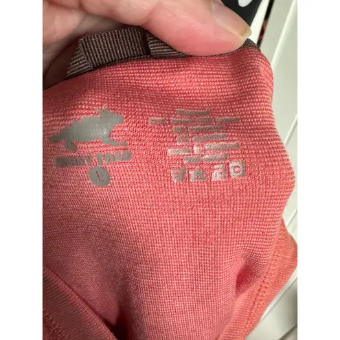 Horny Toad Womens Hoodie L Coral Orange Hoodie Flexcel Lightweight Media Pocket