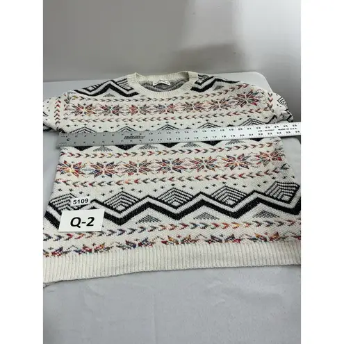 Womans Shop Wanna B Pullover Sweater XL Multicolor Long Sleeve Scoop Neck