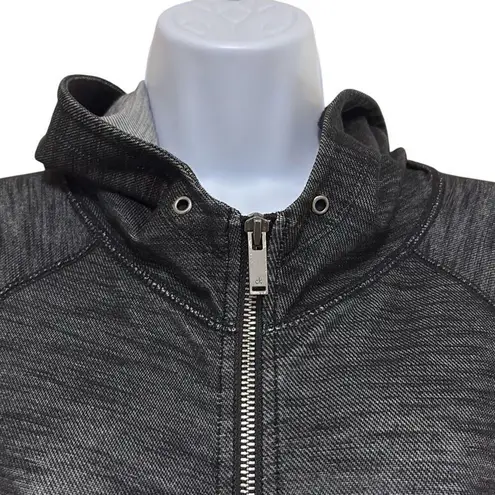 Calvin Klein Jeans Large Black Gray Hoodie Full Zip Kangaroo Pocket Jacket