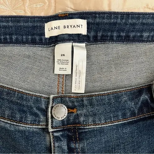 Lane Bryant  Flex Magic Waistband High Rise Straight Leg Jeans Plus Size 26